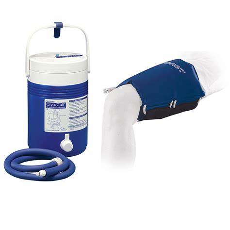 Aircast Thigh Cryo/Cuff with Cryo/Cuff Cooler – Complete Cold Compression Therapy System for Thigh Injury Recovery and Pain Relief