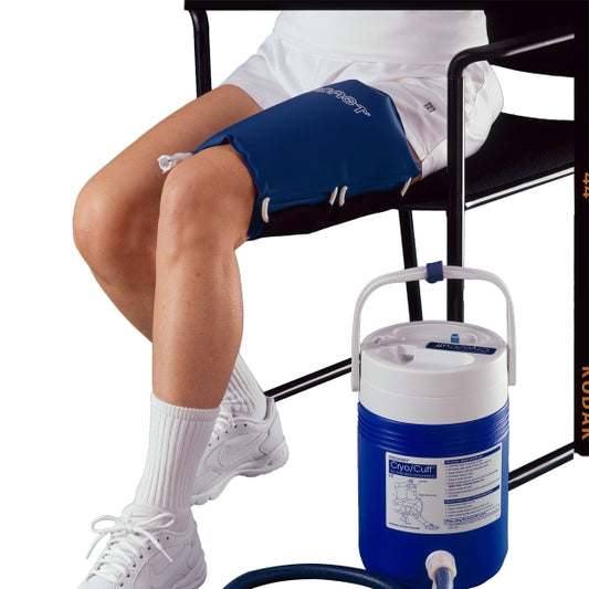 Aircast Thigh Cryo/Cuff with Cryo/Cuff Cooler – Complete Cold Compression Therapy System for Thigh Injury Recovery and Pain Relief