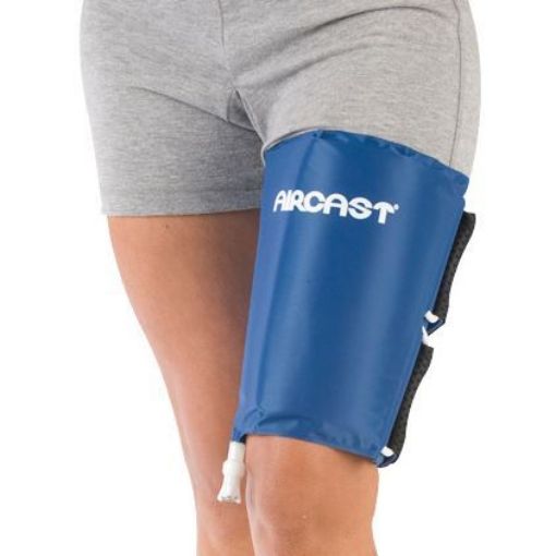 Aircast Thigh Cryo/Cuff – Cold Compression Therapy Wrap for Thigh Pain Relief, Swelling Reduction, and Injury Recovery