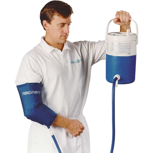 Aircast Elbow Cryo/Cuff with Cryo/Cuff Cooler – Complete Cold Compression Therapy System for Elbow Injury Recovery and Pain Relief