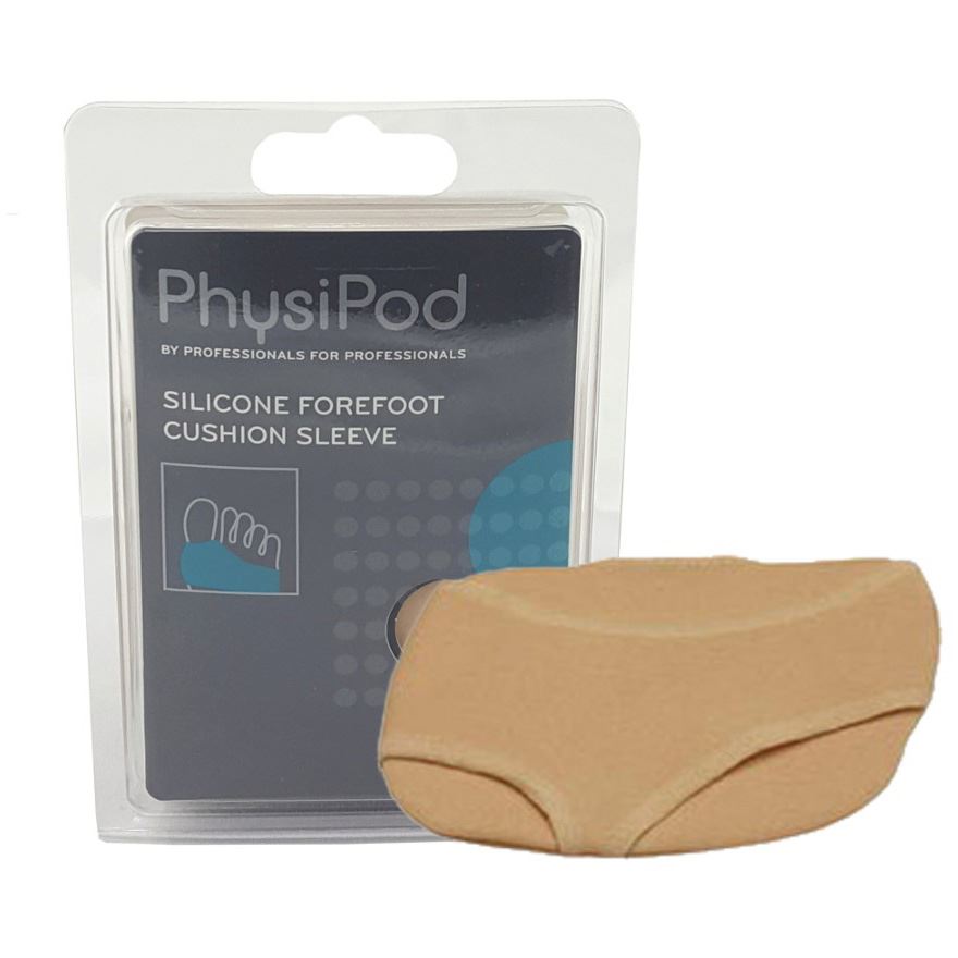 PhysiPod Silicone Forefoot Cushion Sleeve – Soft Gel Support for Ball of Foot Pain & Fat Pad Loss