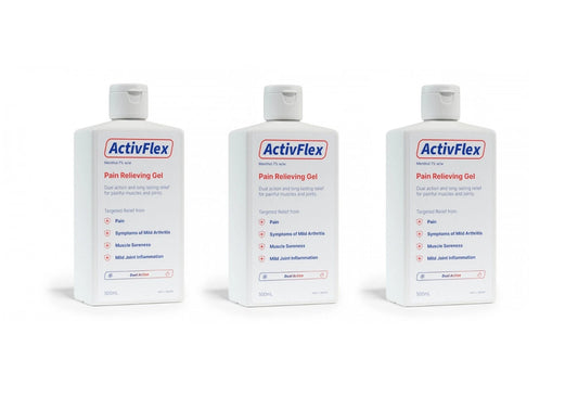 Flexall Pain Relief Gel 3x 500ml Bottle – Deep Penetrating Muscle & Joint Therapy – Flexall 454 Alternative