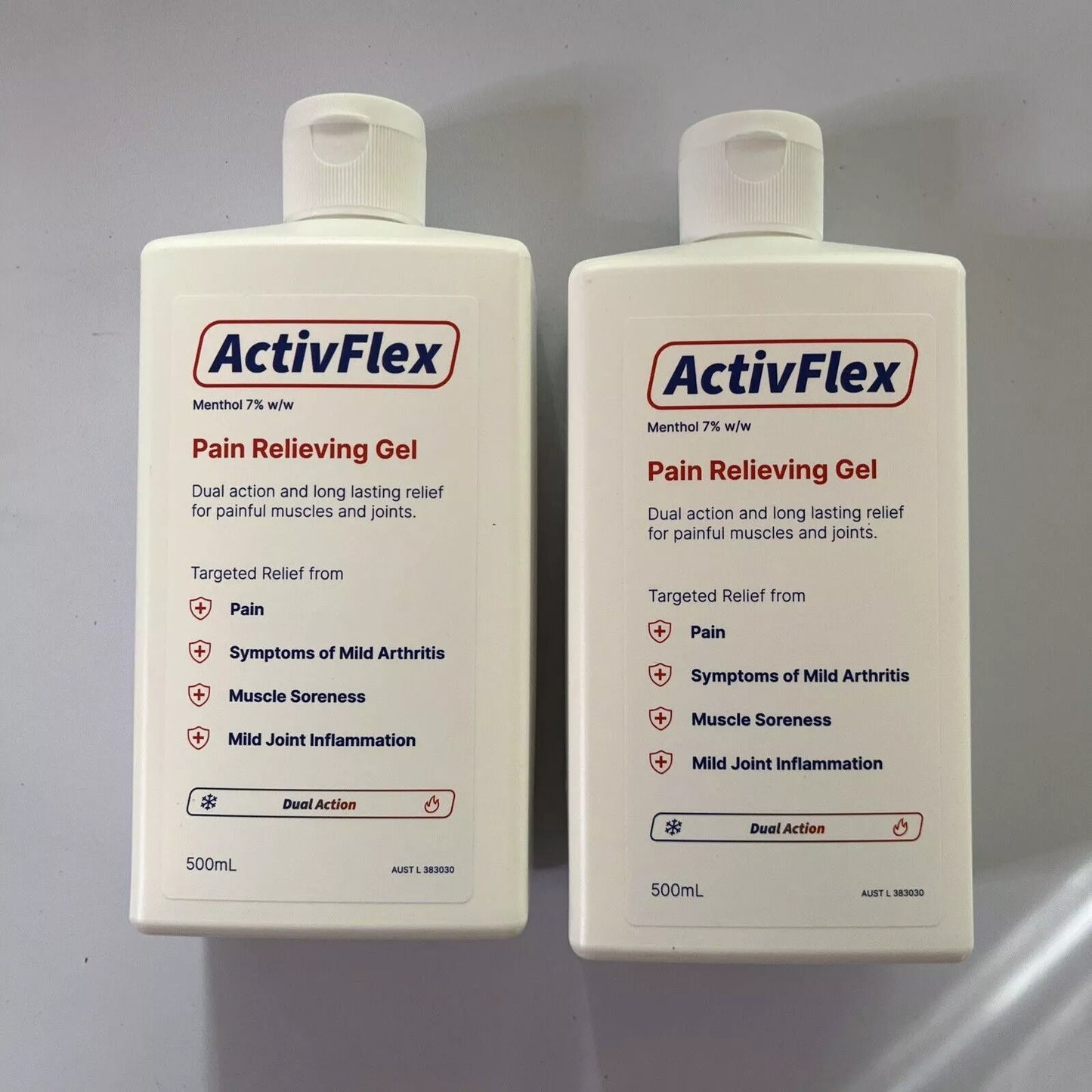 2 Pack - ActivFlex Pain Relieving Gel 500ml (Flexall 454 Alternative) Arthritis